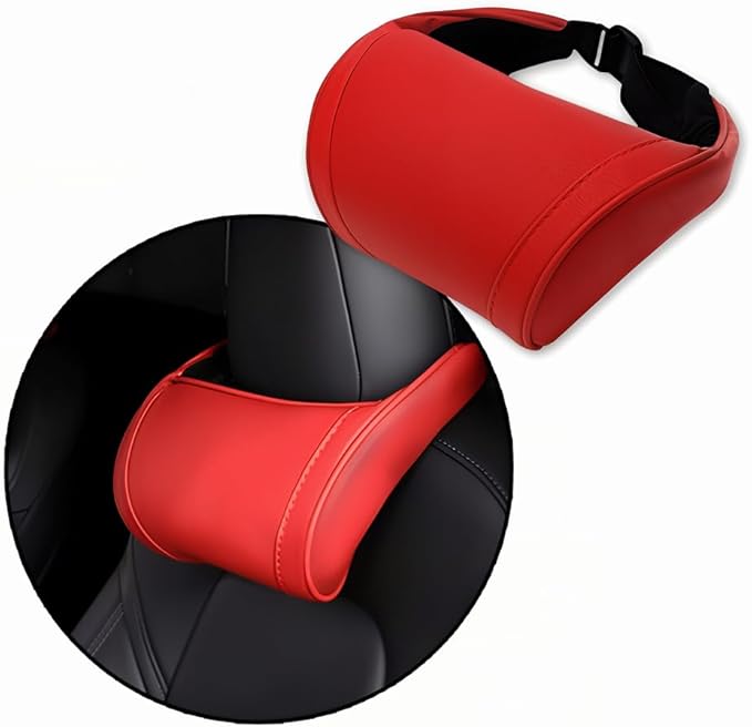 Car Headrest Neck Pillow Support Memory Foam Ergonomic Design Accessory for Driving Seat Fatigue Relief Compatible with Model S X 3 Y & Cybertruck - 1 Piece
