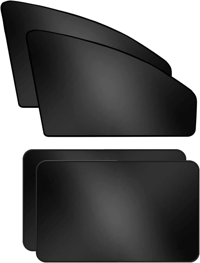 ZATOOTO 4 Pack Car Privacy Curtains, Full Blackout Car Window Shades, Universal Fit for Most Cars, Great for Travel, Camp, Privacy