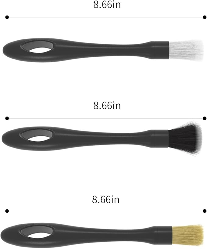 1 Pack 3 Pcs Car Detailing Brush,8.66 * 0.95in Automotive Brushes- Washing & Cleaning Air Vent for Wheels, Suitable for Most Cars, Trucks, Suvs