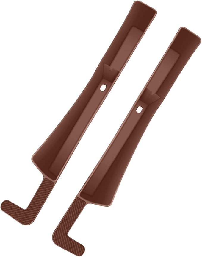2PCS Car Seat Gap Filler, Anti-Drop Vehicle Console Crevice Blocker with 2 Storage Areas, Seat Side Seam Organizer Plug from Droping, Universal Automotive Interior Accessories(Brown)