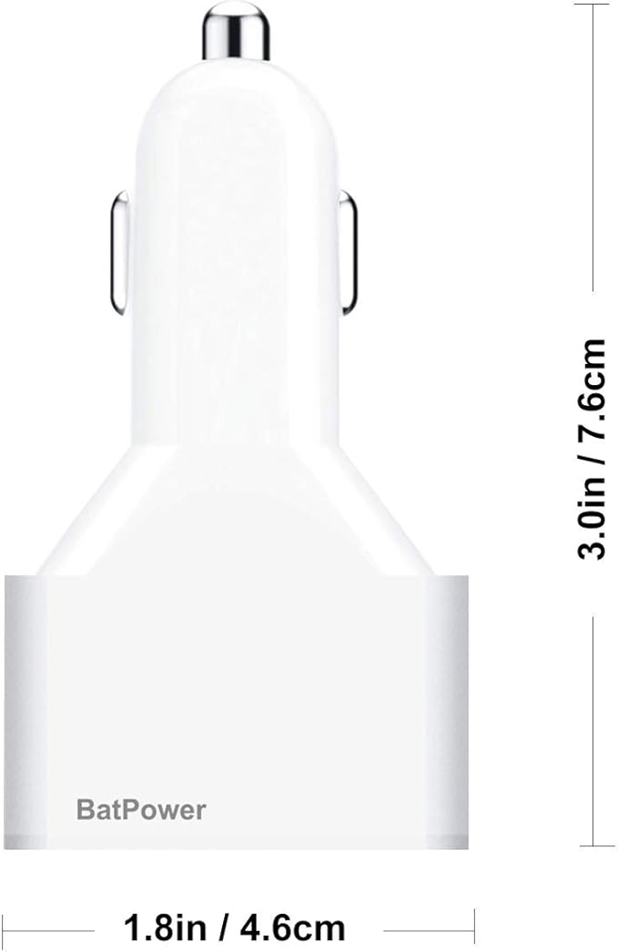 BatPower CCA2 120W Laptop Car Charger - Magnetic Design, DC 12V-24V - Compatible with MacBook Pro/Air (M1/M2) & Other Devices
