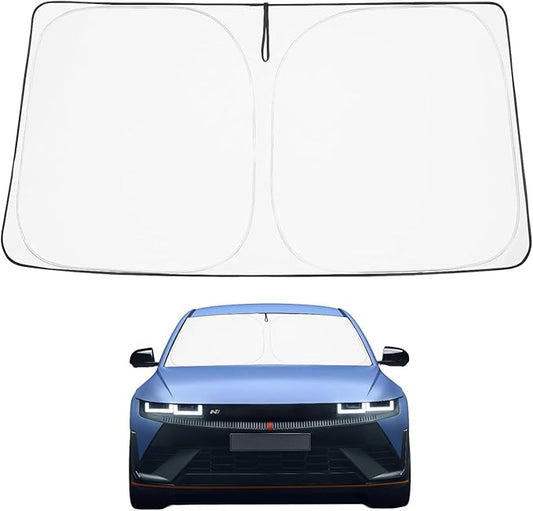 Proadsy 2026 Upgrade Windshield Sun Shade Custom Fit Hyundai Ioniq 5 2022-2025 2026 4-Layer Foldable Front Sunshade Protector Sun Visor Blocks UV Rays Keep Car Cooler Accessories