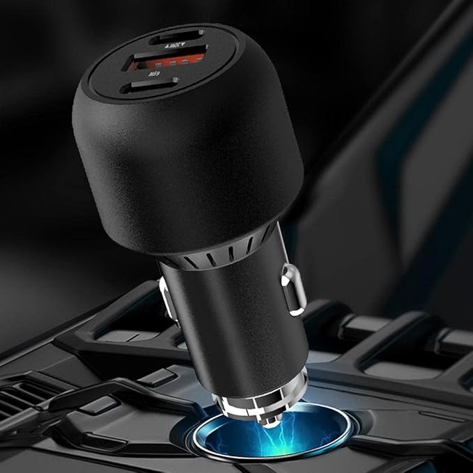 BoxWave Car Charger Compatible with ASUS ROG Ally Z1 Extreme - PD Car Charger Bundle (65W), Power Delivery Cable Car Adapter - Jet Black