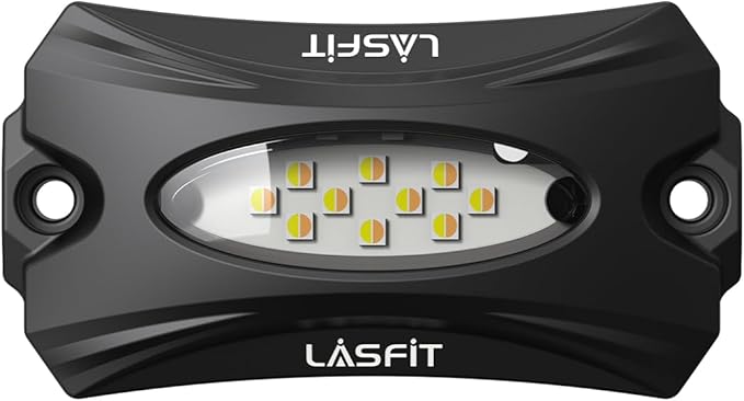 LASFIT Switchback Rock Lights Amber/White 1 Pod Extension Wheel Well Lights Underglow LED Lighting LED Rock Light, fit for LASFIT Only