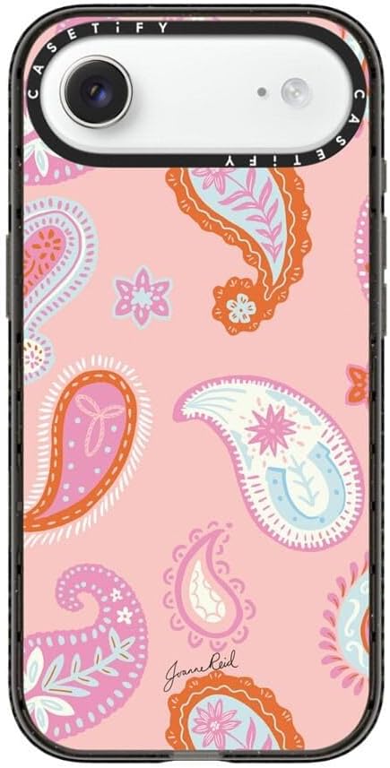 CASETiFY Impact iPhone Air Case [Slim/Compatible with Magsafe / 8.2 ft. 4X Military Grade Drop Protection] - Cowgirl Paisley Pattern - Clear Black
