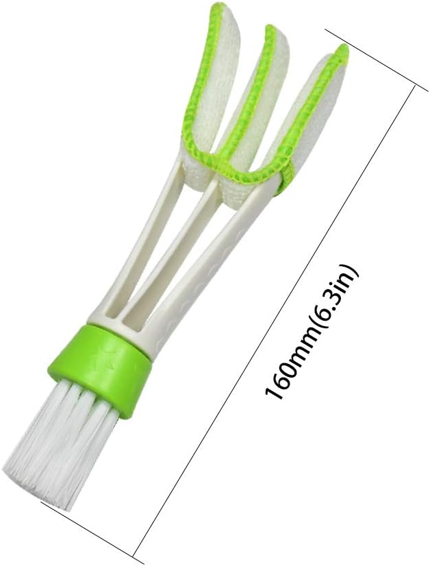 Multifunction Cleaning Brush for Car Air Vent - 2 Microfiber Sleeves Blinds Cleaner Tools for Keyboard Window Leaves Blinds Shutter 2 Pack