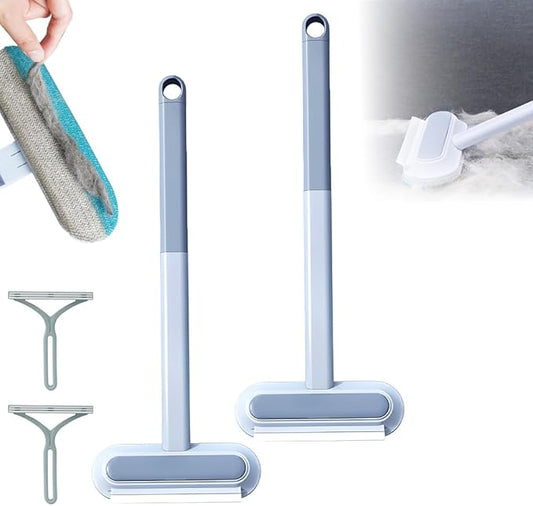 Moonboat Multifunctional Hair Removal Brush, Cleaner Pro Pet Hair, Cat Dog Hair Broom Lint Remover Scraper, Suitable for Carpet Rugs Bed Couch Curtains (B-2PCS)