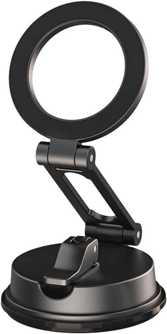 WIWU for MagSafe Car Mount Magnetic Phone Holder 360°Rotation Suction Cup Phone Mount for Car Foldable Adjustable Stable Cradle Compatible with iPhone 17/16/15/14/13/12 Series Android