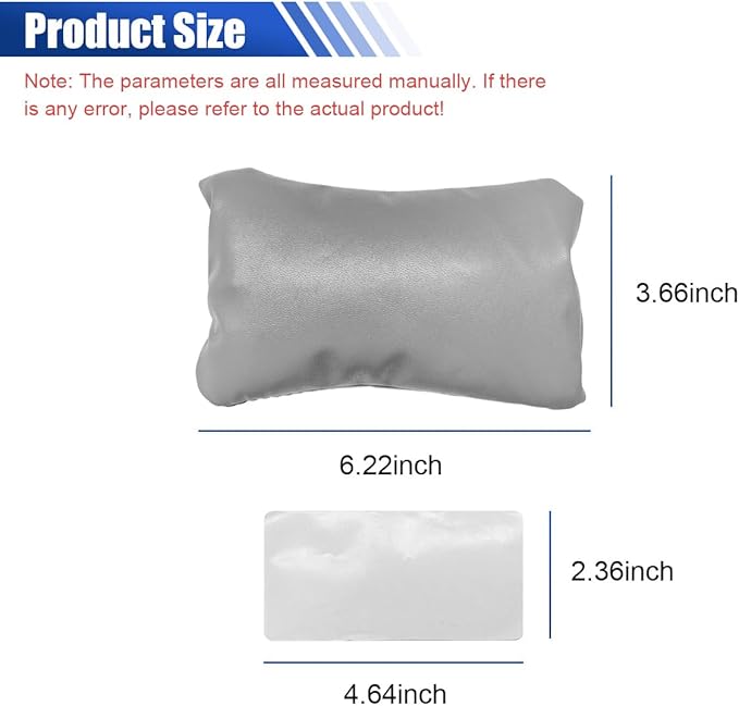 Car Knee Cushion Pad, PU Leather Automotive Center Console Elbow Armrest Pillow, Soft Auto Door Leg Support Pad Protector, Universal Vehicle Interior Comfort Accessories (Gray)