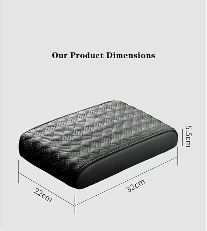 Car Armrest Cushion for Ma-zda CX-30 CX30 2019-2025, Leather Car Center Console Cover Box Pad Memory Foam Arm Rest Mat Accessories,A/Black
