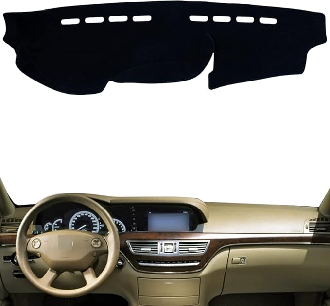 Flannel Dashboard Dash Cover Nonslip Car Dash Board Mat Compatible with Mercedes-Benz S-Class W221 2006-2013