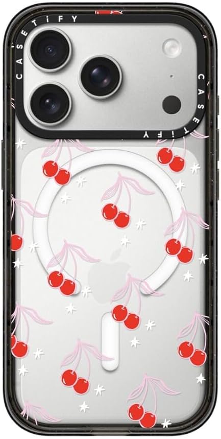 CASETiFY Impact iPhone 17 Pro Case [Slim/Compatible with Magsafe / 8.2 ft. 4X Military Grade Drop Protection] - Sweet Days - Clear Black