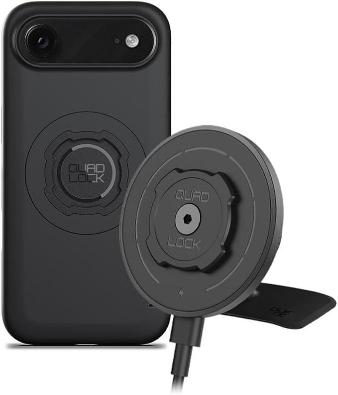 Quad Lock Adhesive Dashboard/Console Car Phone Holder Kit with MAG Wireless Charging Head V2 and MAG Phone Case for iPhone 17 Air