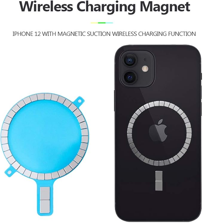 Mag Safe Case Magnet Sticker XZC 2Pcs Strong Magnetic Wireless Charging Magnet Mag Safe Sticker Magnet Circle for iPhone 12 Pro Max 12 Mini 11 Xs Xr 8 Mobile Phone Case