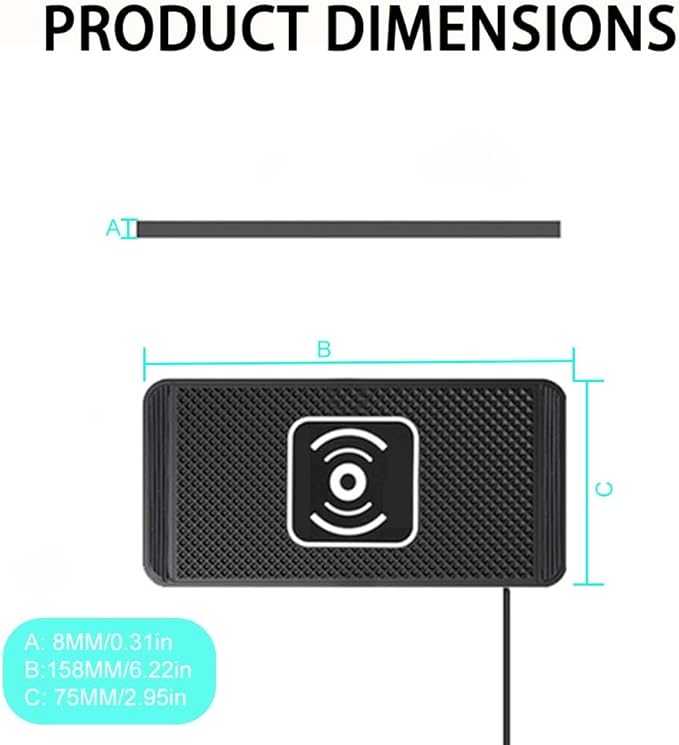 Wireless Car Charger Pad for Chevrolet Blazer Captiva Equinox Suburban/Bolt EUV 2000-2026, Type-C/USB 15W Car Wireless Charger Non-Slip Cordless Charging Mat Car Accessories