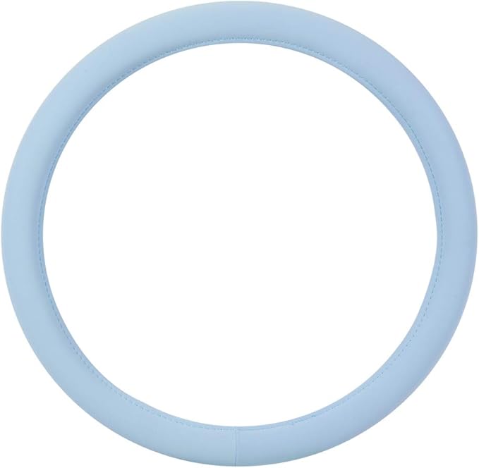 Carbella Ultra Soft Blue Steering Wheel Cover, Car Accessories for Women, Non-Slip Comfy Soft Grip Faux Leather Auto Steering Wheel Cover for Cars Trucks Vans SUVs Gift Idea - Fits Standard 15" Inches