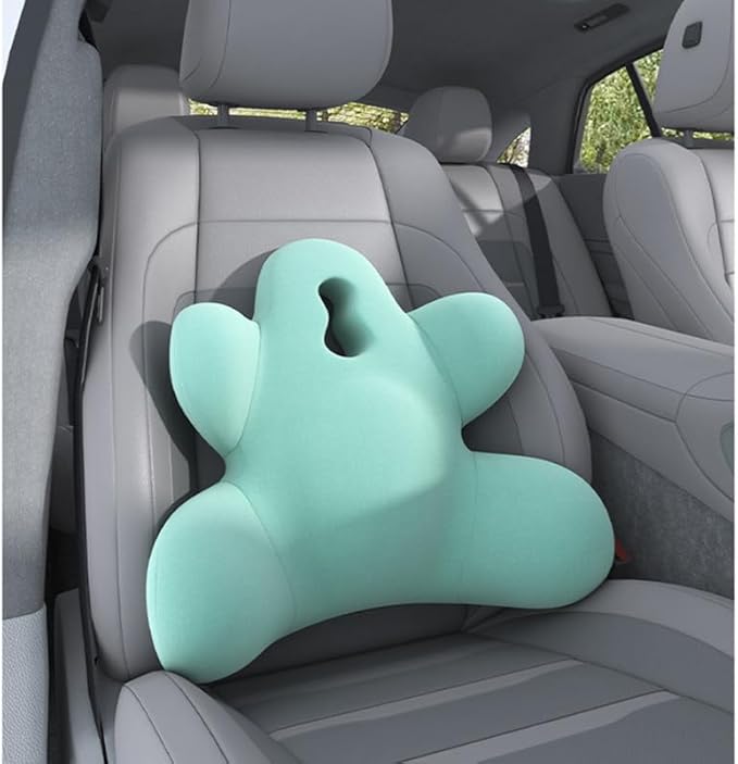 Lumbar Support Pillow for Office Chair, Back Pillow Lumbar Support for Car, Chair, Sofa - Improve Lower Back Pain Relief & Sitting Posture, Memory Foam Back Cushion for Long Sitting (Dark Grey)