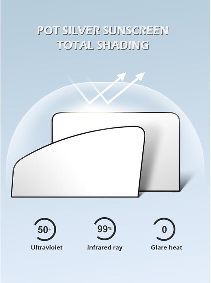 Magnetic Car Window Shade - Full Blackout for UV Block&Privacy Protection with Car Side Window Sun Shade- Universal SUV,Truck,Auto Privacy Shades (A-Side Window/4pcs)