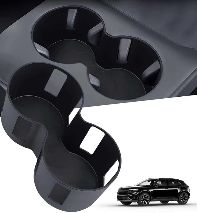 Center Console Cup Holder Inserts for Honda Prologue EV 2026 2025 2024 & Acura ZDX 2026 2025 2024, TPE Interior Accessories Cup Holder Cover for 2024-2026 Prologue & ZDX, Black
