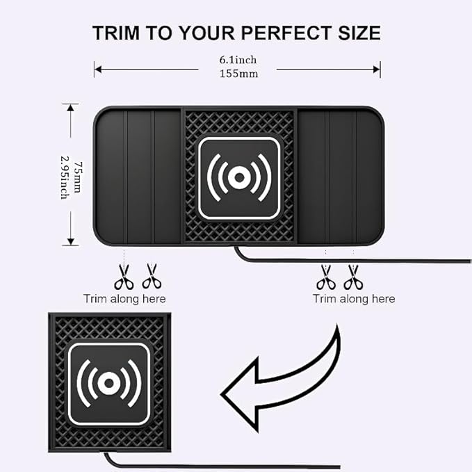 Car Charger for Jeep Wrangler 4xe/Grand Cherokee 4xe, 20W Fast Charging Pad, Type C/USB, Non-Slip Phone Charger Pad, Charger Mount Adapter, Car Accessories,30cm Cable Type-C Plug