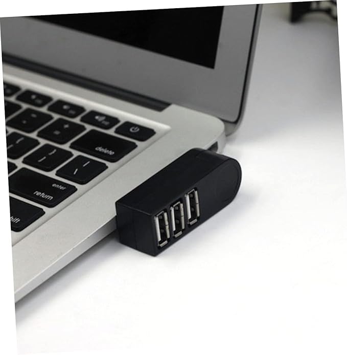Mini 3 USB Splitter Hub for Car USB Hub 2.0 Rotating Port for Multiple Devices