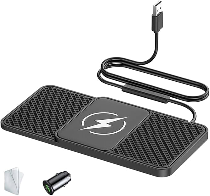 Car Charger for Ram 1500 Big Horn Laramie Rebel TRX, Non Slip Wired Adapter Charger for Car, Fast Charging Mat, Wired Adapter Car Charging Pad, Phone Charger, Car Accessories,30cm Cable USB
