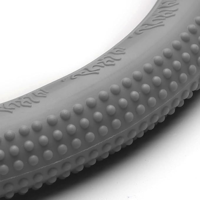 Steering Wheel Cover, Car Silicone Steering Wheel Protector, Anti-Slip Soft Odorless Wheel Covers, Universal 14-15 Inch Steering Wheel, Automotive Interior Accessories (Gray)