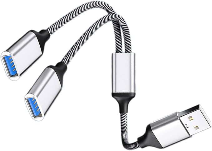 USB Extension Cable Power Splitter Male to Female Adapter Port Extender Hub Data Charger Power Split Adapter USB Hub for Car