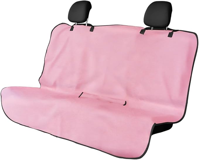 Car Towel Seat Cover, Waterproof Sweating Non-Slip Premium Soft Towel Carseat Protector, Universal Machine Washable Car Truck SUV Front Seat Cover for Gym Workout Beach Hiking (Pink, Rear)
