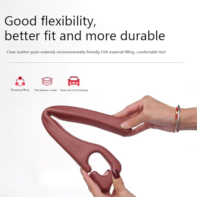 Car Seat Gap Filler 2 Pack, Universal Fit PU Leather Car Seat Gap Plug to Fill The Gap Between Seat and Console, Car Seat Crevice Blocker Stop Things from Dropping (Brown)