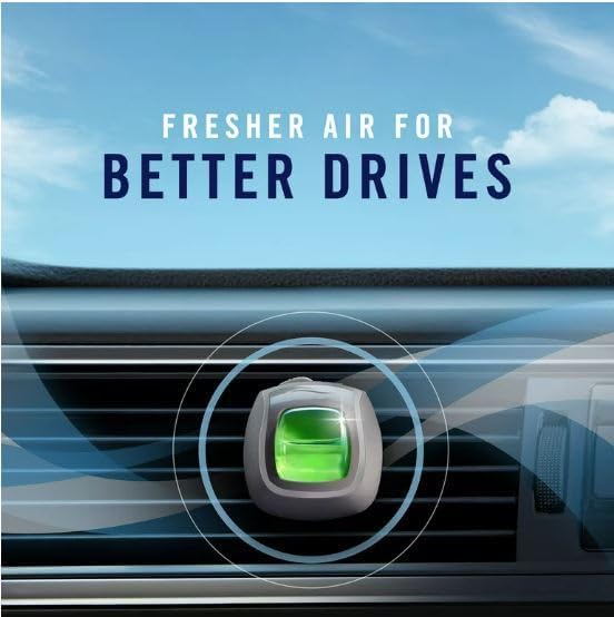Febreze Car Pet Odor Eliminator, Air Freshener Vent Clip, Up to 30 Days Freshness, Fresh Scent