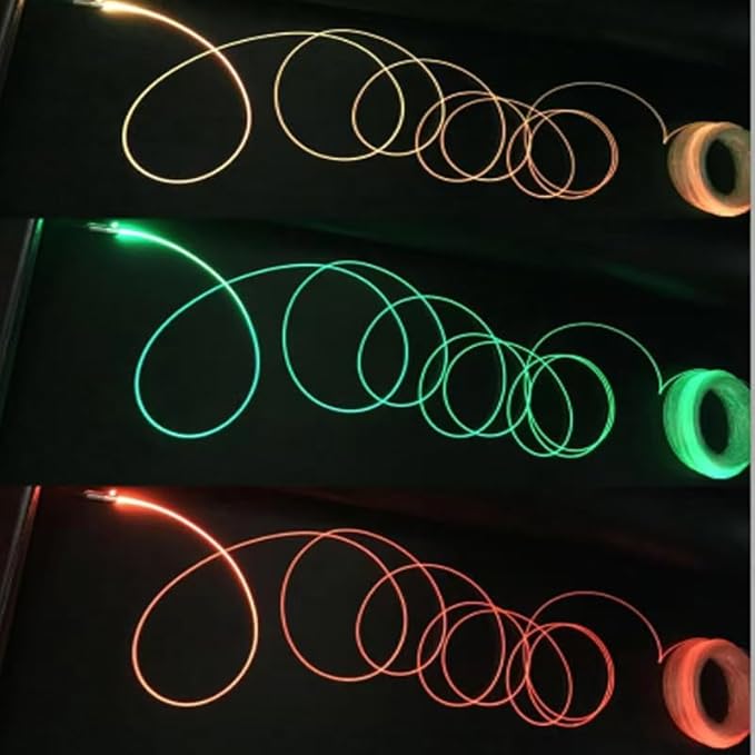 1Pcs PMMA Side-Light Optical Fiber Cable 2mm(0.08in) *3.5M(11.48ft) for LED Light Guide in Home, Hotel