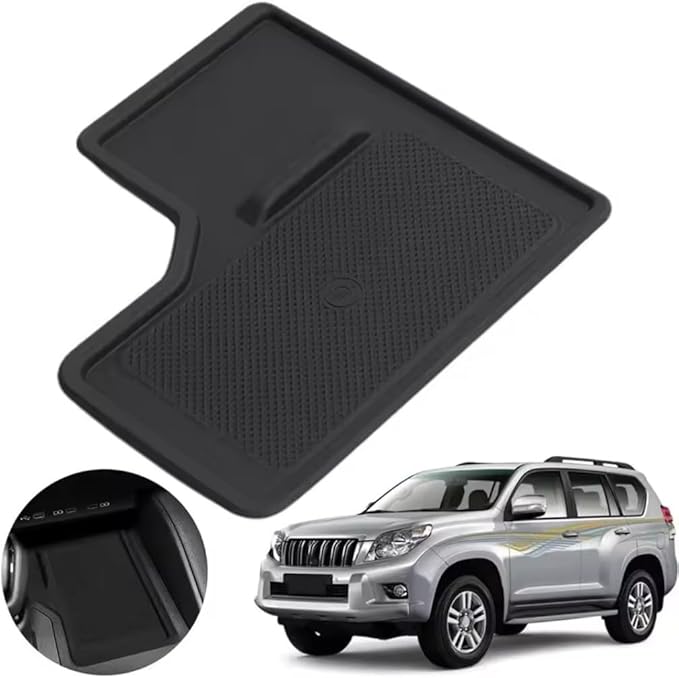 Compatible with Toyota Land Cruiser Prado 250 J250 LC250 2024-2026 Silicone Central Control Wireless Charging Pad Anti-slip Waterproof Non-Slip Protective Dustproof Mat (Not Fit Land Cruiser 1958 )