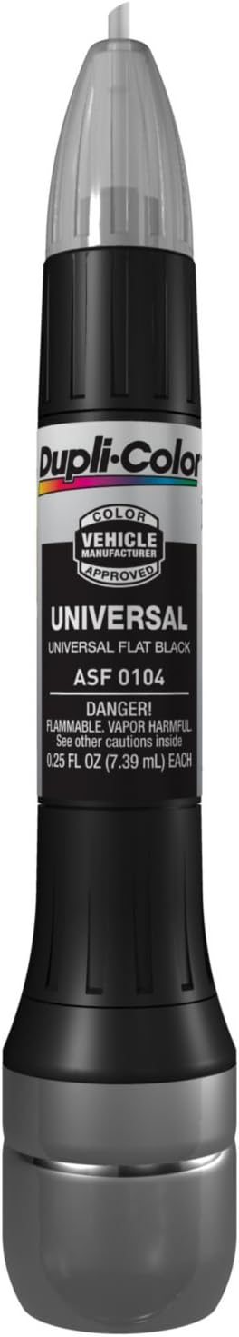 Dupli-Color ASF0104 Scratch Fix All-In-1 Exact-Match Automotive Touch-Up Paint – Universal Flat Black – Paint Pen, 0.5 Fl Oz (Pack of 1)