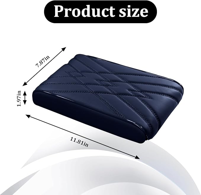 Car Center Console Cover, Memory Foam Vehicle Arm Rest Seat Box Cushion Pad, Scratch & Wear Resistant Automotive Middle Console Protector, Universal for SUV Automobile Truck (Blue)