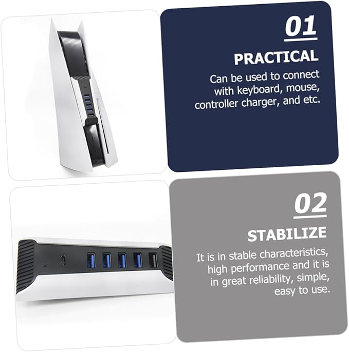 Uonlytech USB Hub Extension Adapter Port USB Splitter Fast Data Transfer for Laptop and Multiple Devices No Driver Required Compact Design for Easy Use