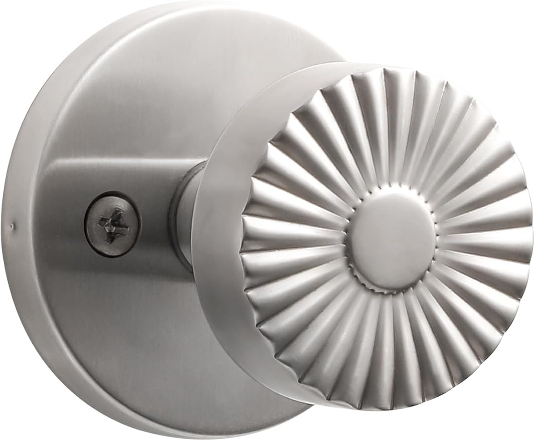 Stainless Steel Passage Door Knob, Hall Closet Door Handle Interior Laundry Room Kitchen Pantry Brushed Silver DoorKnob, Stainless Steel Knob, 1 Pack