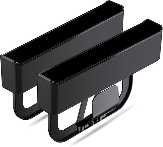 2 Pack Car Seat Gap Filler - Tool-Free Install, Large Capacity Organizer, Stops Phone/Keys Falling, Fits Most Cars, SUVs & Trucks