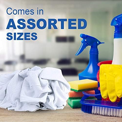 Nabob Wipers New Lint Free Cloth (75 Pack) - 100% Cotton Cleaning Rags Exact Cut - Premium White Rags for Cleaning House - White Rags for Dusting, Staining, Polishing, Painting 18"x18"