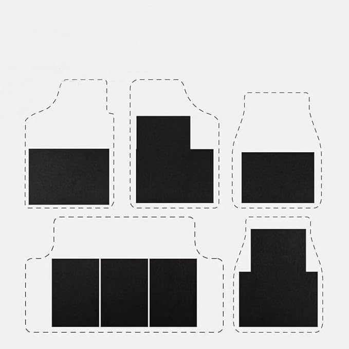 5 Pack Disposable Car Floor Mats Cover Felt Automotive Floor Mat Foot Rest Pads Protector for Car Detailing Wash All-Season Floor Mats Universal Trim to Fit SUV Van Truck RV Floor Carpet
