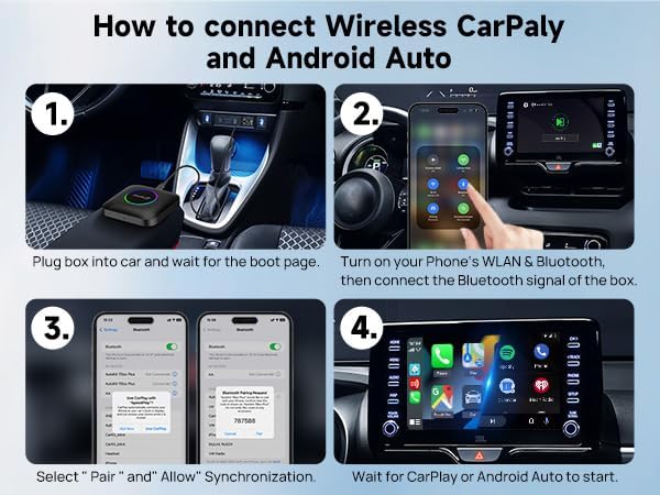 Carlinkit CarPlay Android 13.0 AI Box Adapter, 3-in-1 CarPlay AI Box Max(Plus), Plug & Play, Easy Setup, Built-in Google Play/Netflix/YouTube/TF Card, for Cars with OEM Wired CarPlay&Touchscreen