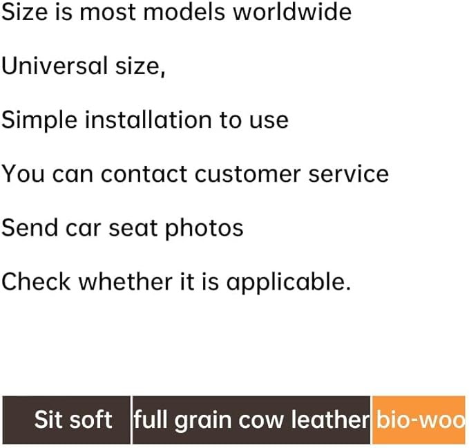 Car Car SUV's Van Universal Genuine Leather Seat Cushion Lumbar Back Top Layer Cowhide Front and Rear Cushion Plus Padded Comfort (Red Flag Brown, Backrest)