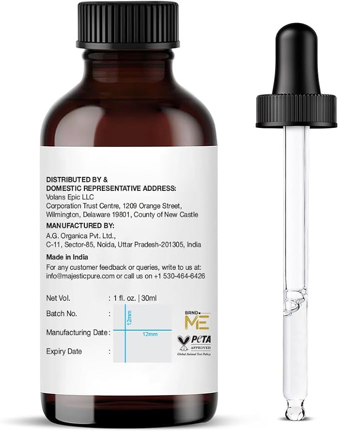 Majestic Pure Essential Oil with Glass Dropper - 100% Pure and Natural - Essential Oils for Diffuser, Aromatherapy, Soap and Candle Making, Sandalwood Essential Oil, Sandalwood Oil, 1 Fl Oz