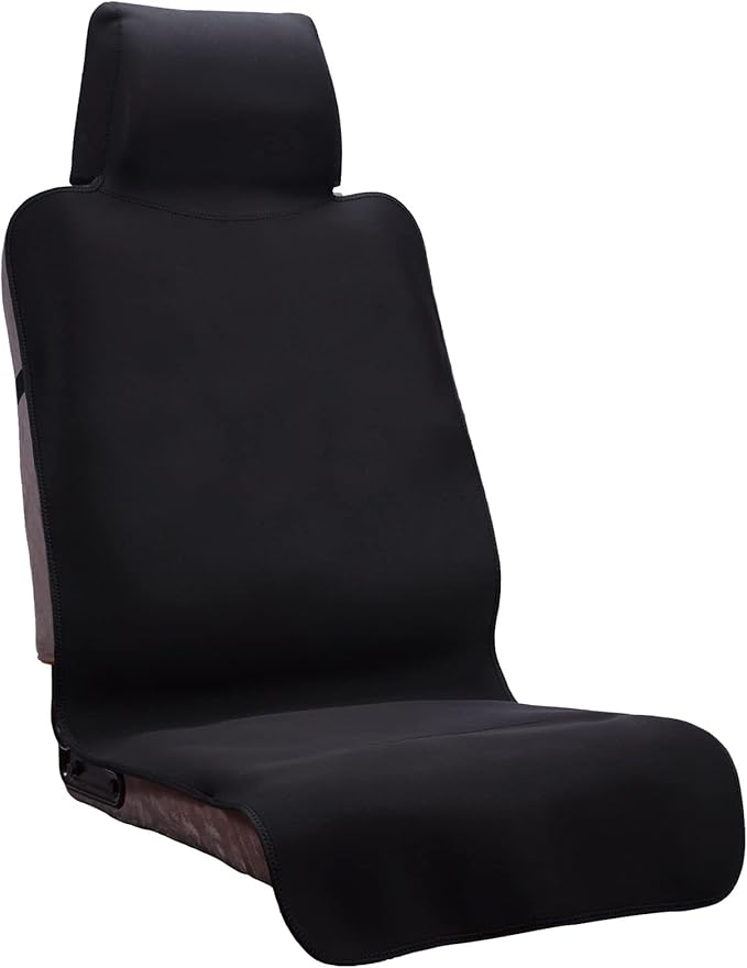 INFANZIA Premium Waterproof Seat Cover Towel Protector Neoprene Universal Fit, Upgraded 100% Washable & Removable Non-Slip Sweat Carseat Towel Covers, Perfect for Gym/Yoga/Workout（Black,1PCS
