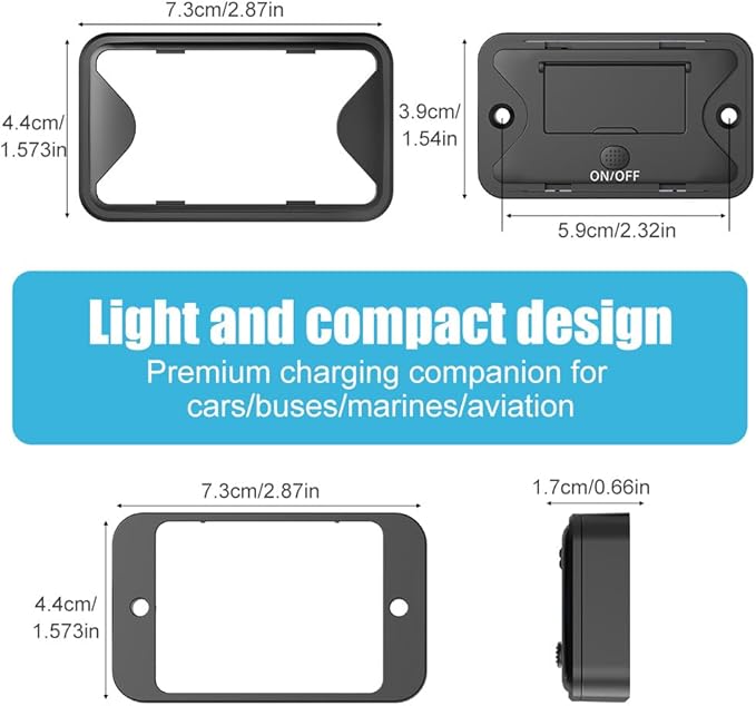 2 Pack 78W 4 Port 12V USB Outlet Wall Mount, Dual 36W PD & Dual 18W QC3.0 Lightweight Surface Mount Charger Socket Panel with Button Switch for Bus RV Truck Marine Golf Cart