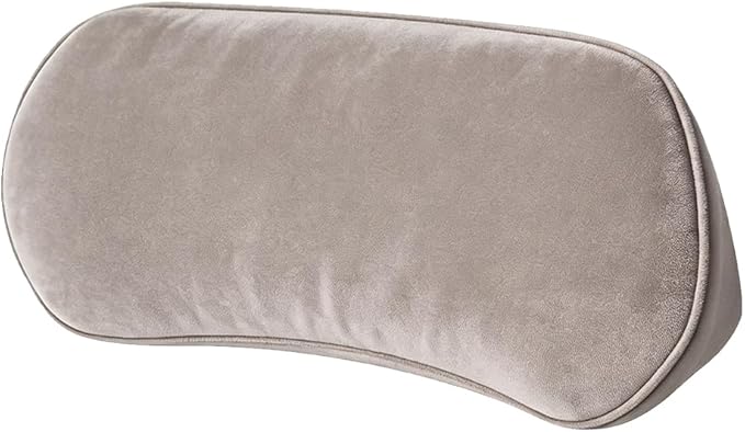Car Lumbar Support Pillow, Memory Foam Suede Vehicle Back Support Cushion for Pain Relief, Breathable Automotive Interior Seat Lower Back Pillow, Universal for SUV Van Truck (Light Gray)