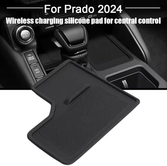 Compatible with Toyota Land Cruiser Prado 250 J250 LC250 2024-2026 Silicone Central Control Wireless Charging Pad Anti-slip Waterproof Non-Slip Protective Dustproof Mat (Not Fit Land Cruiser 1958 )