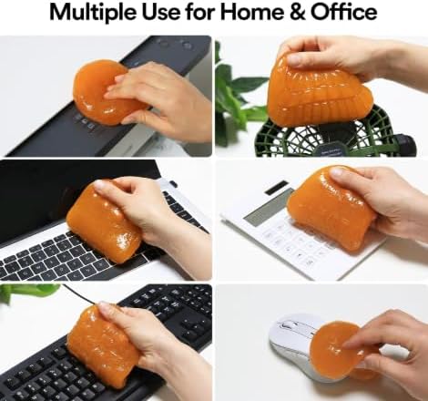 SOLASTA Car Cleaning Gel Car Putty Car Cleaning Kit Car Interior Cleaner Slime Car Cleaning Supplies Auto Detailing Tools Car Accessories Car Gifts for Women Men Keyboard Cleaner (Orange)