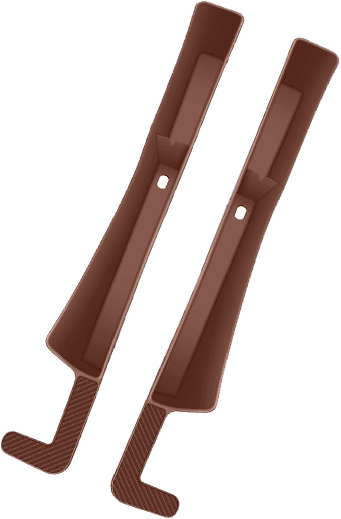 2PCS Car Seat Gap Filler, Anti-Drop Vehicle Console Crevice Blocker with 2 Storage Areas, Seat Side Seam Organizer Plug from Droping, Universal Automotive Interior Accessories (Brown)