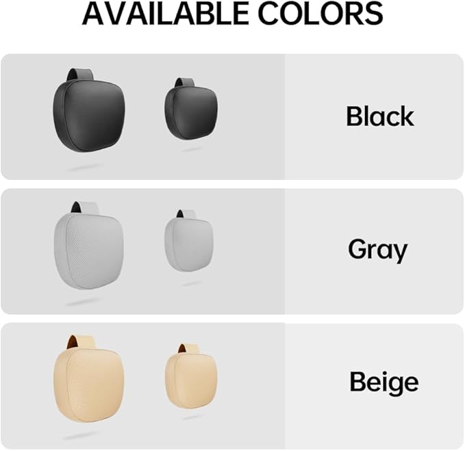 Car Neck Pillow Headrest, Relieves Fatigue, Protects Cervical Vertebra, Enhances Driving Experience, Memory Foam Core, Ultra-Soft & Comfortable, Height Adjustable, Breathable, Easy to Clean 1P